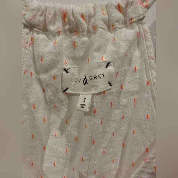 NWT Lou & Gray White Racer Bank Tank Top Cotton Size Small - Picture 5 of 8